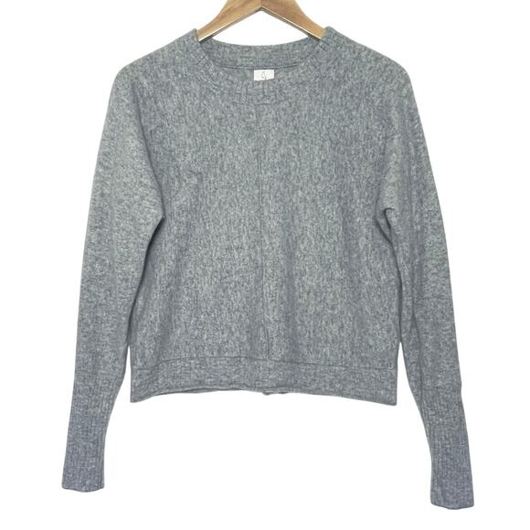 JOIE Women’s 100% 2-ply cashmere gray popover crewneck sweater large - Picture 1 of 4